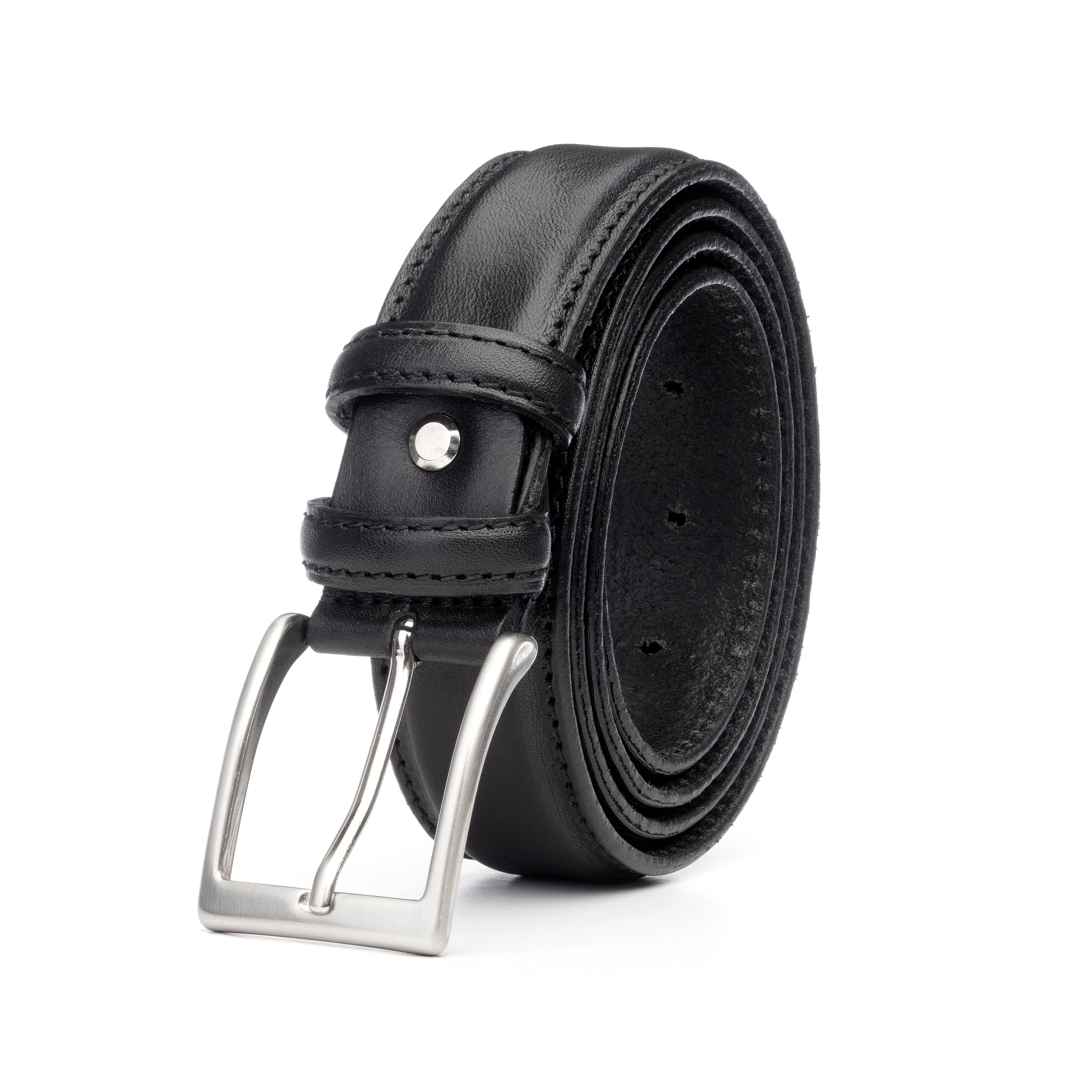 black leather belt mens amazon