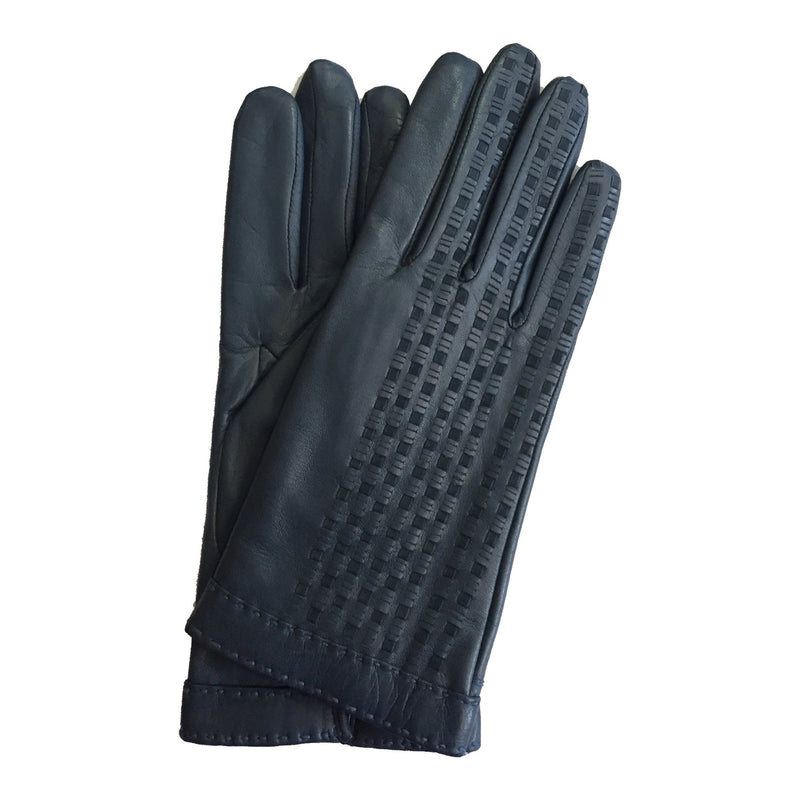 Sorcha - Women's Cashmere Lined Leather Woven Gloves