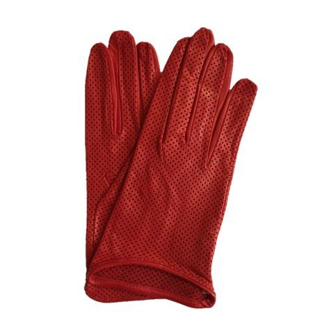 Sasha - Women's Unlined Perforated Leather Gloves