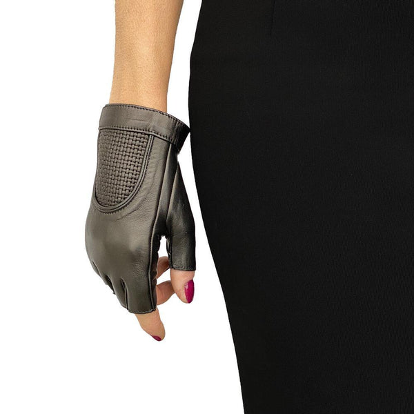 Rachel Weave - Women's Fingerless Leather Gloves