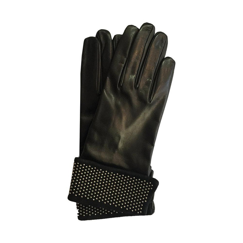 Ronnie Wood - Women's Silk Lined Studded Leather Gloves