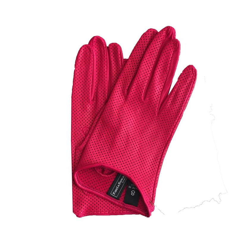 Sasha - Women's Unlined Perforated Leather Gloves