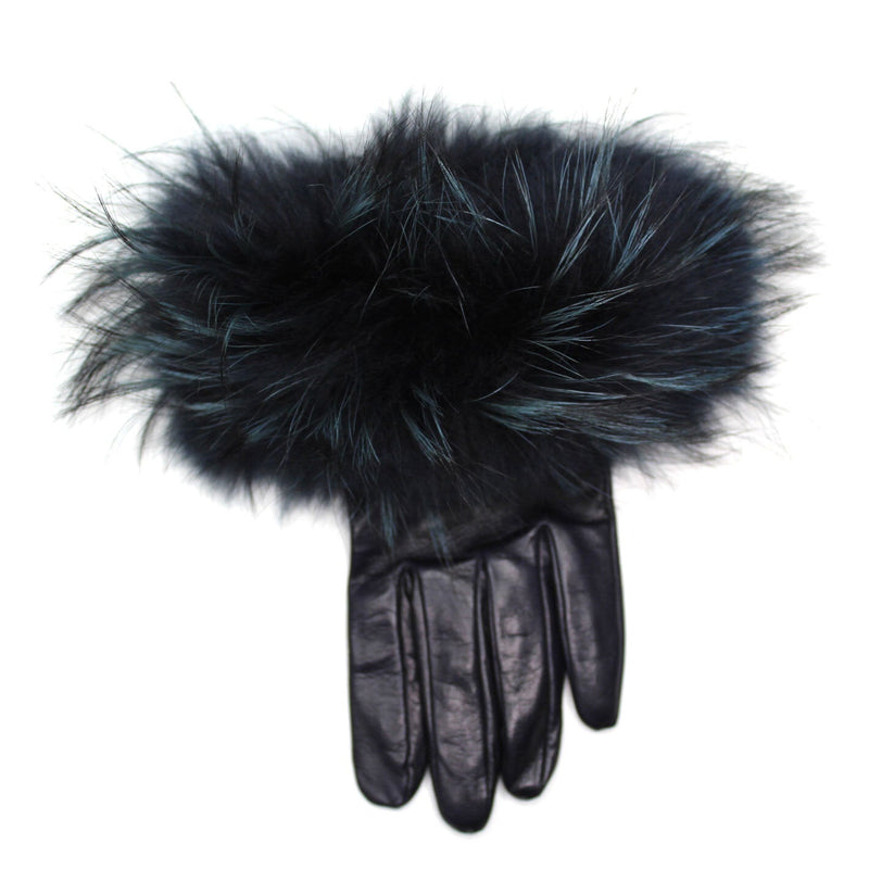 Veronique Huge Cuff - Women's Silk Lined Huge Cuff Leather Gloves