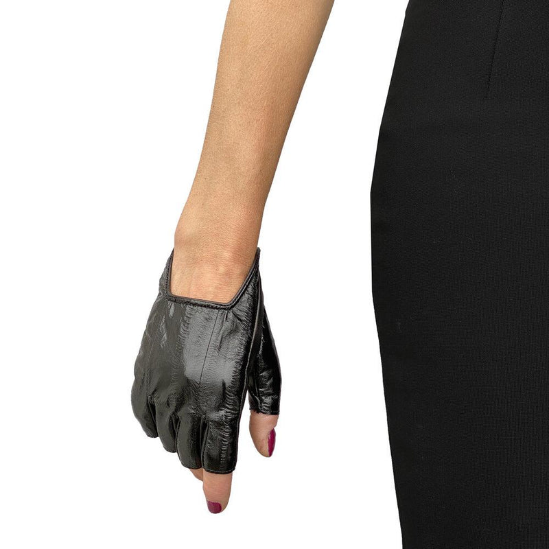 Anastasia Anguilla - Women's Fingerless Leather Gloves