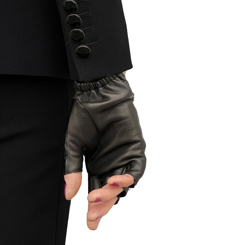 Anastasia Anguilla - Women's Fingerless Leather Gloves