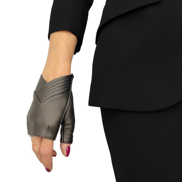 Caroline Cuff - Women's Silk Lined Leather Cuffs