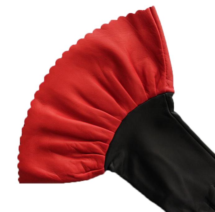 Danielle 3 - Women's Silk Lined Leather Gloves With Double Tiered Cuffs