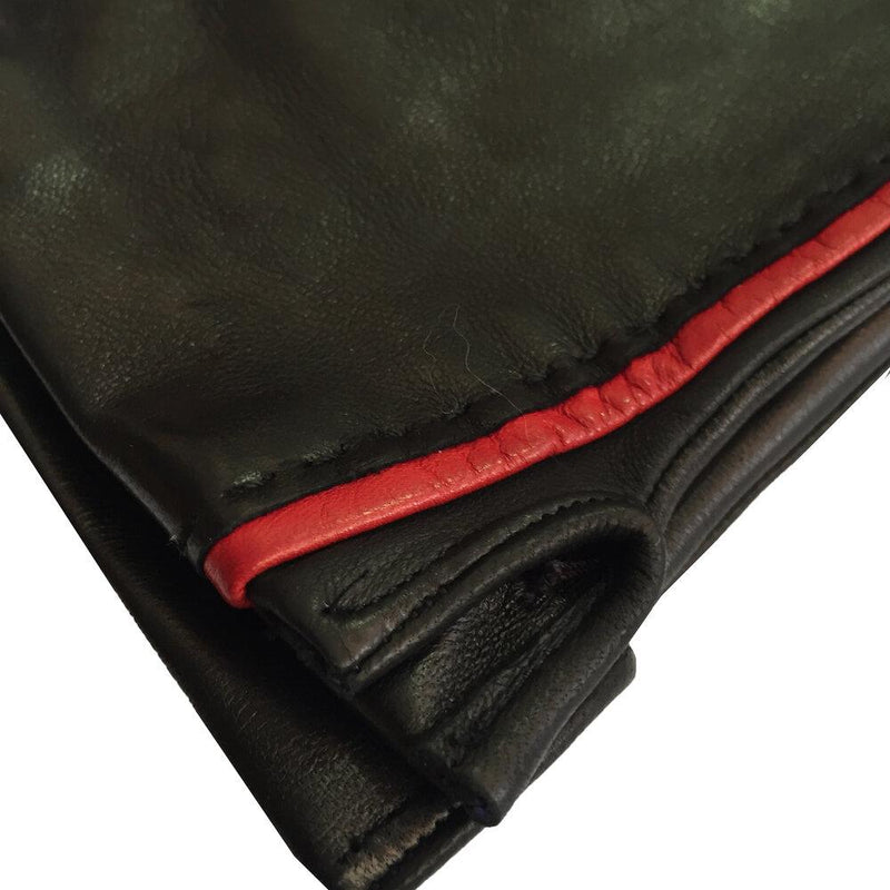 Alexandra - Women's Silk Lined Leather Gloves with Stripe