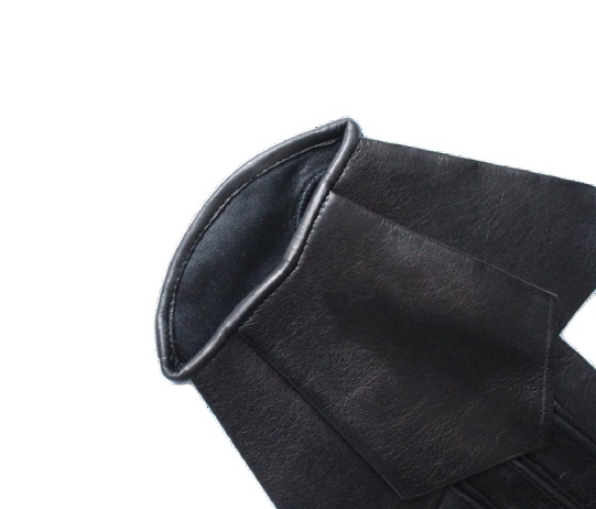 Bonnie - Women's Silk Lined Leather Gloves With Cuff Fall Detail
