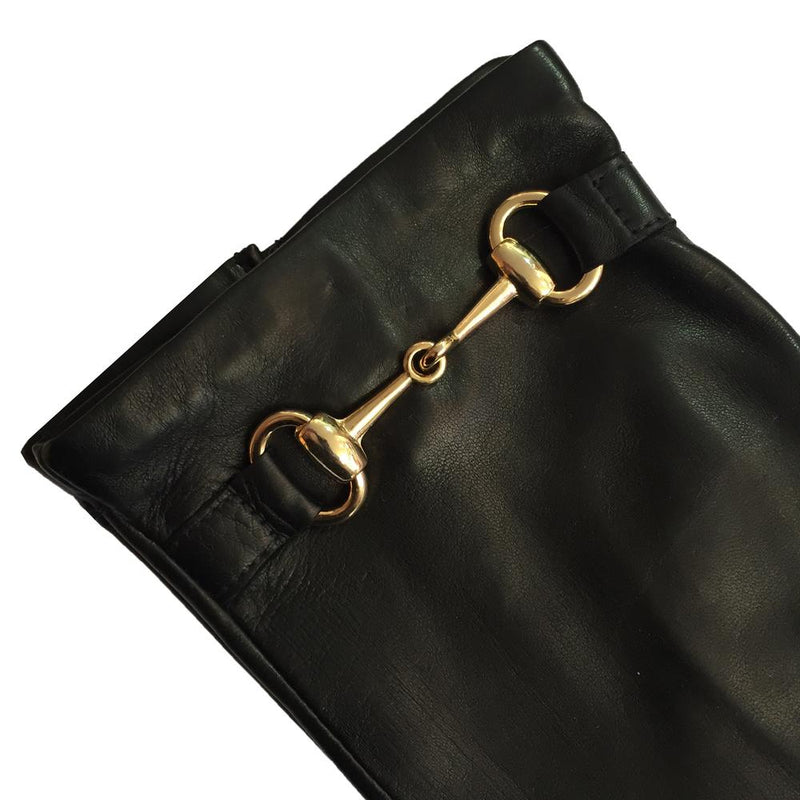 Isabello - Men's Silk Lined Horsebit Leather Gloves