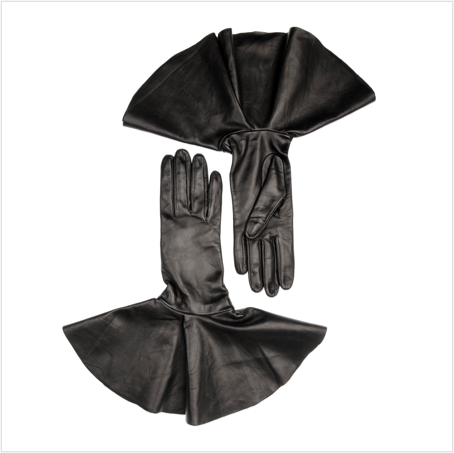 Margot - Women's Silk Lined Leather Gloves with Bow Detail