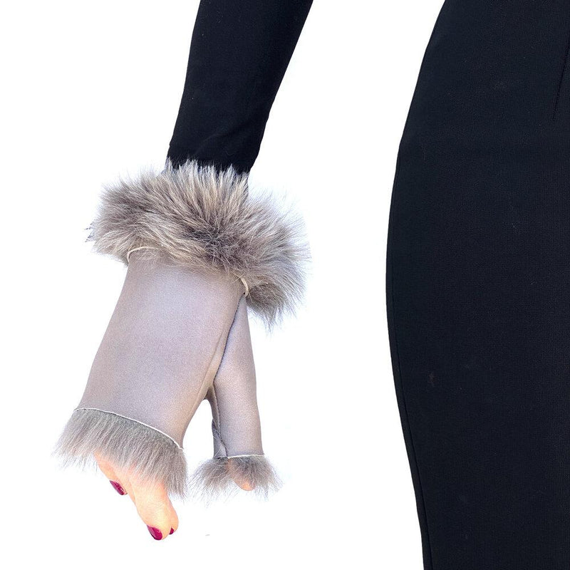 Shearling Cuff - Women's Fingerless Shearling Gloves