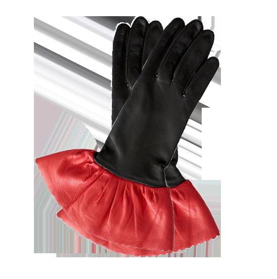 Danielle 3 - Women's Silk Lined Leather Gloves With Double Tiered Cuffs