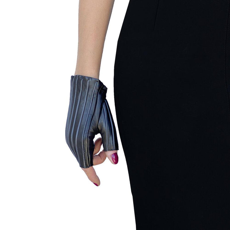 Rita Cuff Women's Fingerless Leather Gloves