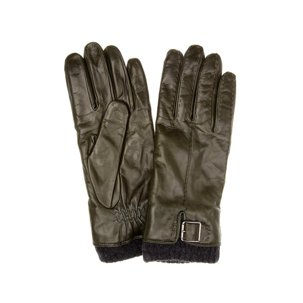 Sexton - Men's Cashmere Lined Leather Gloves with Cashmere Cuffs