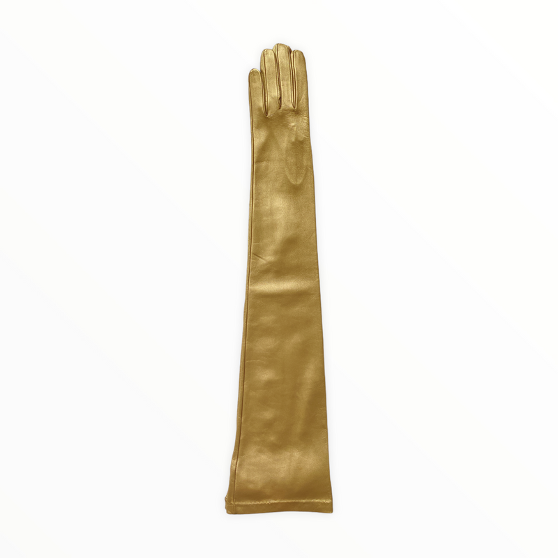 Montserrat Metallic 12bt - Women's Silk Lined Metallic Leather Gloves