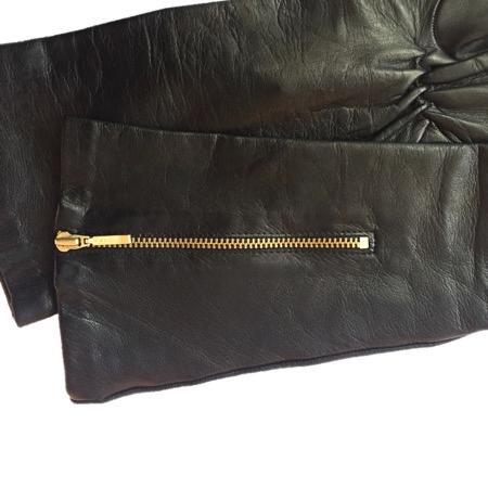 Jacqueline 8BT - Women's Elbow Length Zipped Detail Leather Gloves
