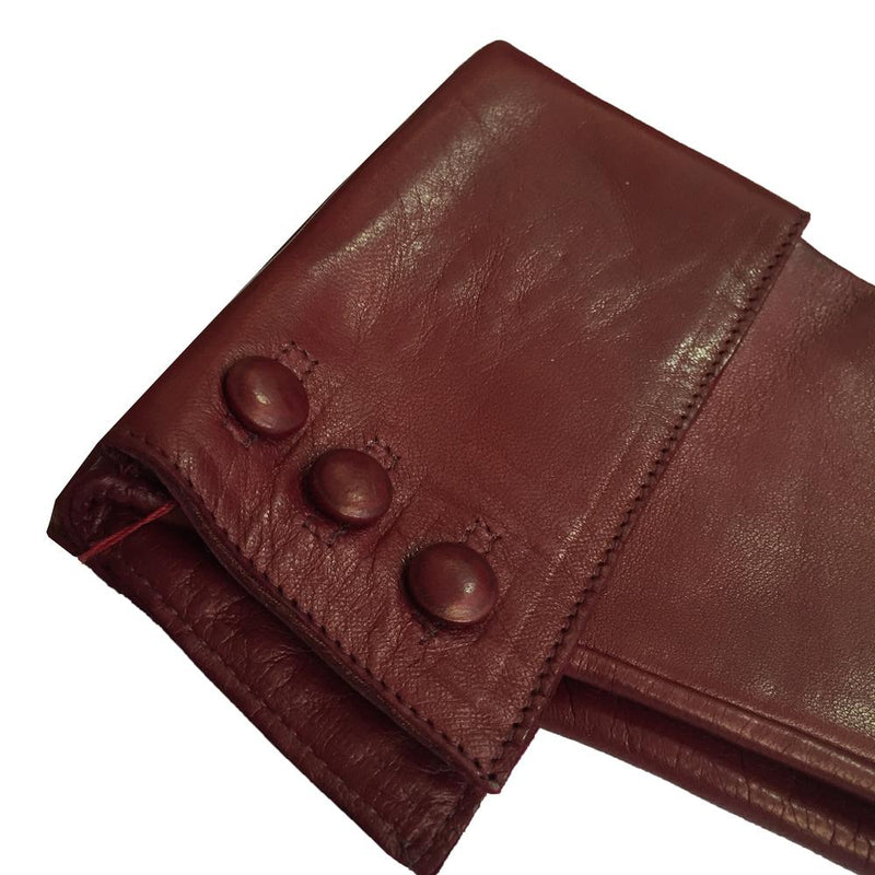 Gwyneth - Women's Silk Lined Leather Button Gloves