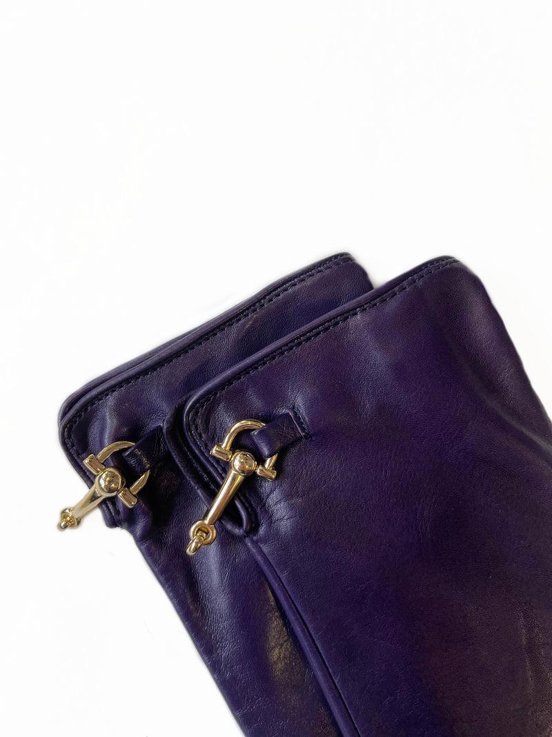 Isabella Back Clasp - Women's Back Clasp Horsebit Detailed Leather Gloves