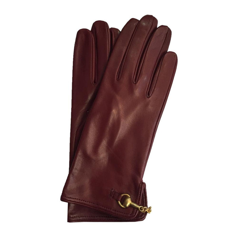 Isabella Back Clasp - Women's Back Clasp Horsebit Detailed Leather Gloves