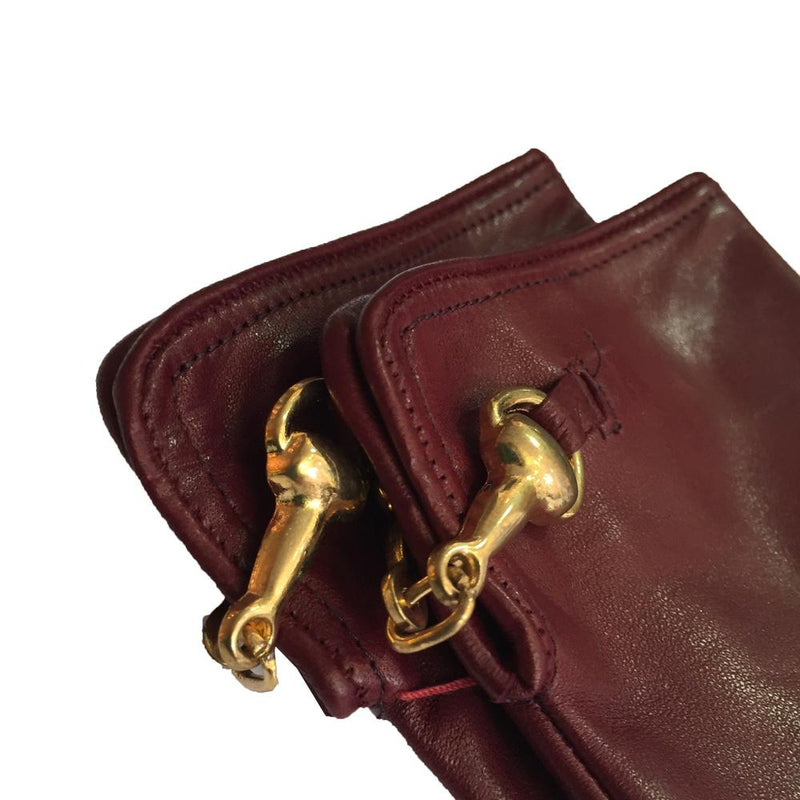 Isabella Back Clasp - Women's Back Clasp Horsebit Detailed Leather Gloves