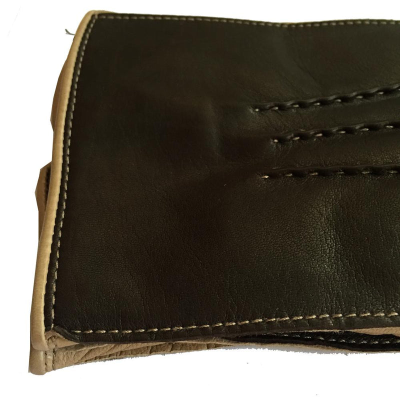 O'Connell - Men's Cashmere Lined Leather Gloves with Contrast Detail