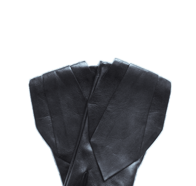 Bonnie 3 - Women's Silk Lined Leather Gloves with Origami Cuff