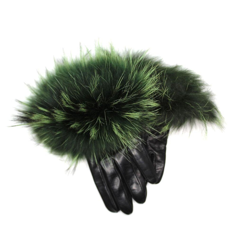 Veronique Huge Cuff - Women's Silk Lined Huge Cuff Leather Gloves