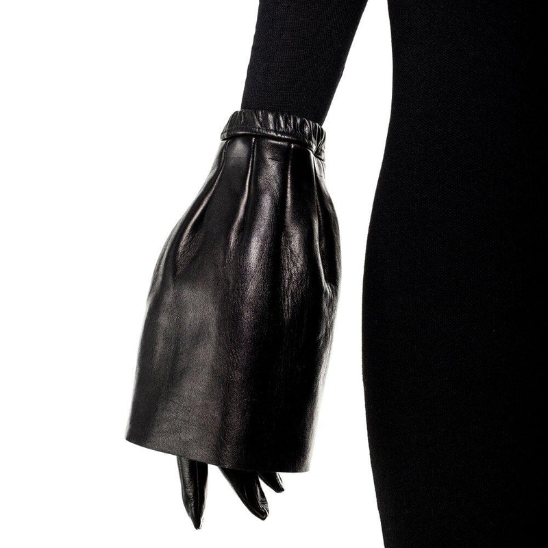 Molly - Women's Silk Lined Leather Gloves With Flared Cuff