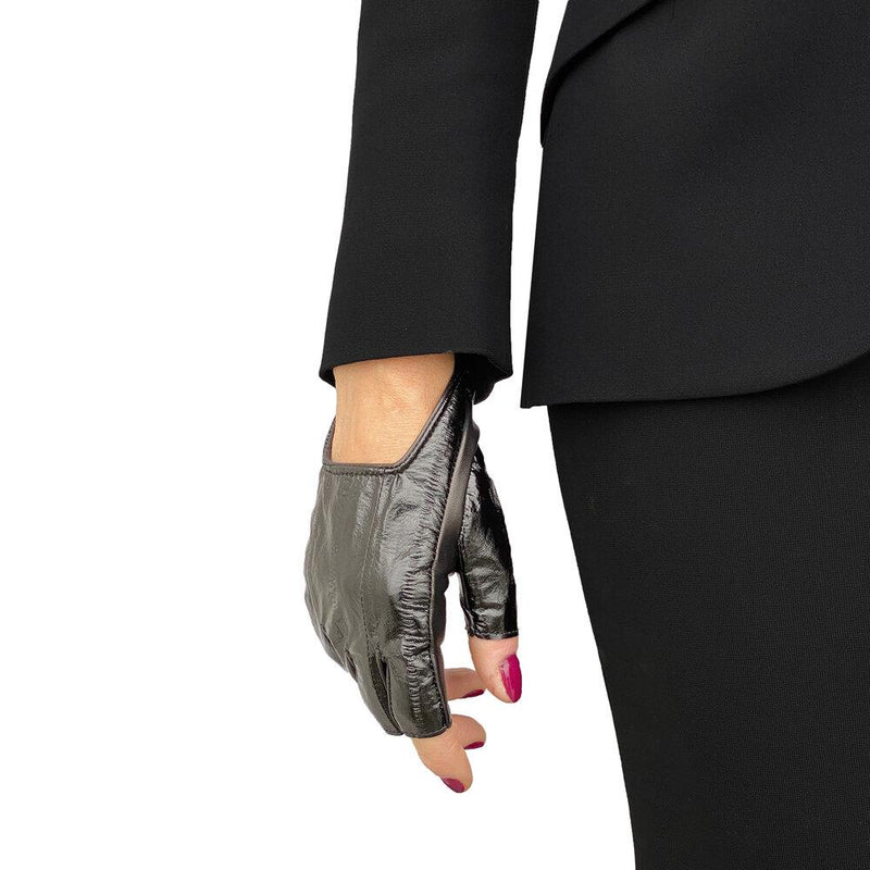 Anastasia Anguilla - Women's Fingerless Leather Gloves