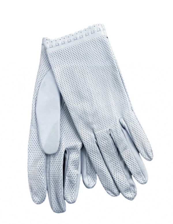 Connie - Women's Perforated Back Unlined Leather Gloves