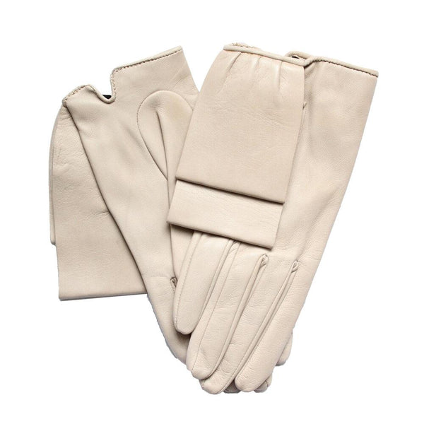Alabama 3 - Women's  Silk Lined Leather Gloves with Bow Detail
