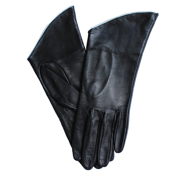 Sophianna - Women's Silk Lined Two Tone Leather Gloves