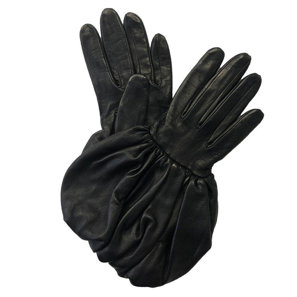 Julie 2 - Women's Silk Lined Leather Gloves with Cloud Cuff