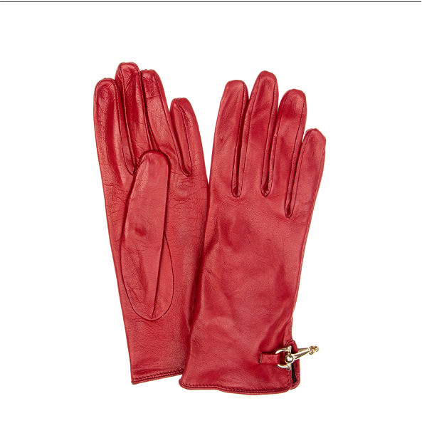 Isabella Back Clasp - Women's Back Clasp Horsebit Detailed Leather Gloves