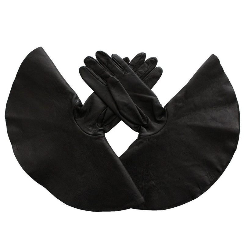 Danielle 4 - Women's Silk Lined Leather Gloves with Oversized Cuff