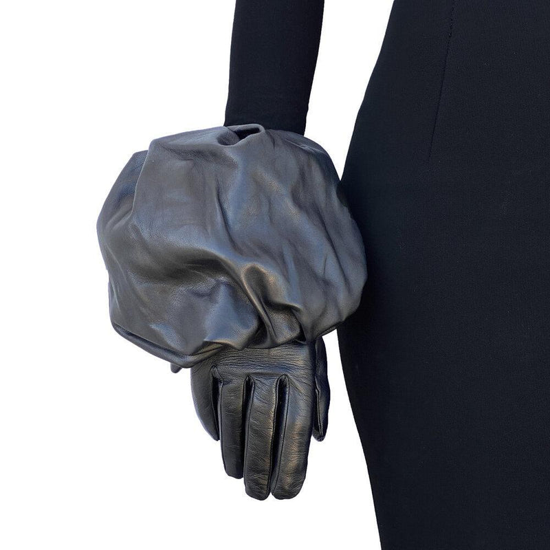 Jordan - Women's Rose Head Silk Lined Leather Gloves
