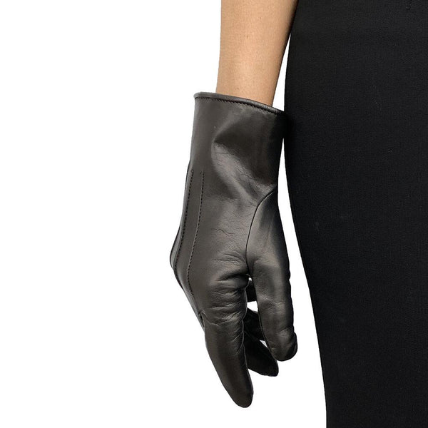 Maya - Women's Fur Lined Lambskin Leather Gloves