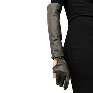 Montserrat Fingerless - Women's Cut Out Fingerless Leather Gloves