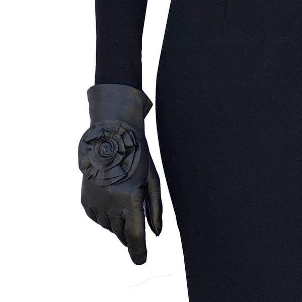 Rose - Women's Silk Lined Leather Gloves