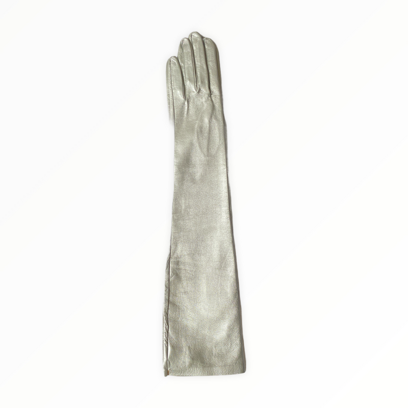 Montserrat Metallic 12bt - Women's Silk Lined Metallic Leather Gloves