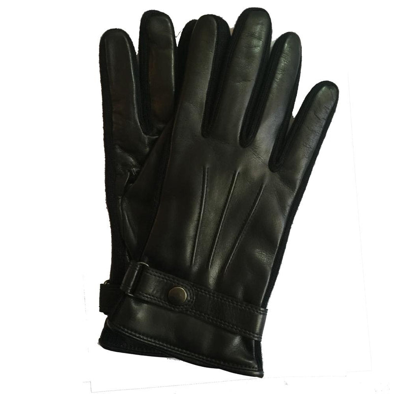 Kearney - Men's Lambskin Leather Gloves with a Contrasting Cashmere Detail