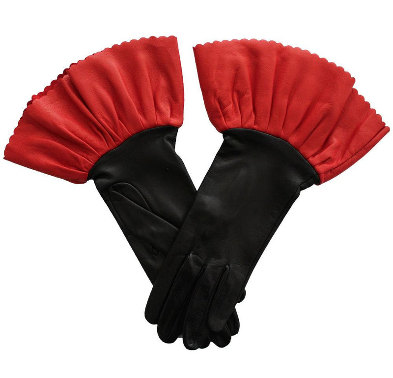 Danielle 3 - Women's Silk Lined Leather Gloves With Double Tiered Cuffs